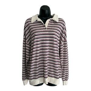 Lioness Rugby Jersey Polo in Cream, Burgundy, Navy, and Black Size XS